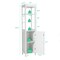 Costway Bathroom Floor Storage Cabinet Freestanding Linen Tower W/ 3-Tier Shelf & Door